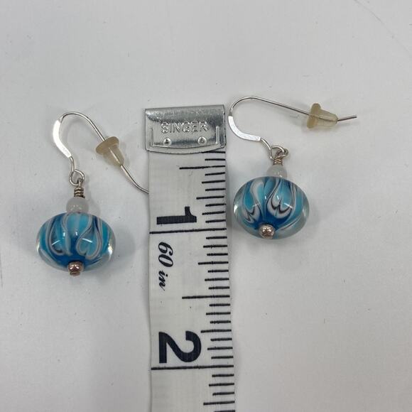 Murano glass beaded earrings and necklace set - Picture 4 of 7